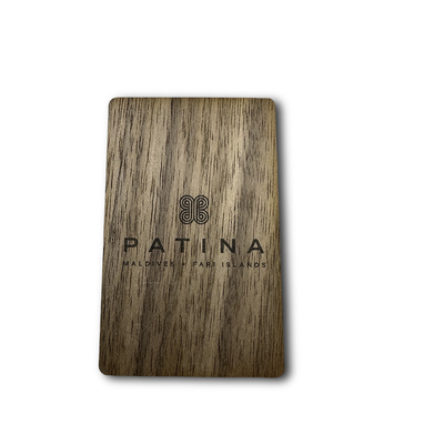 Buy 125khz 13.56mhz Wooden Hotel Door Lock Key Cards Rectangular Shape online manufacture
