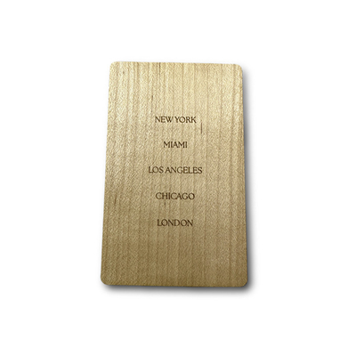 Buy Printed / Engraved RFID Wood Card RFID Business Card ISO/IEC 14443-A online manufacture