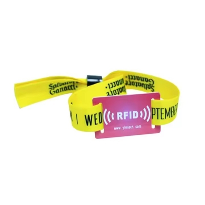 Buy Personalised Woven Custom RFID Wristbands Fabric NFC Wristbands For Events online manufacture