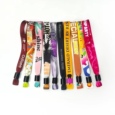 Buy Woven Plain RFID Festival Wristbands For Corporate Entrance Ticket Event online manufacture