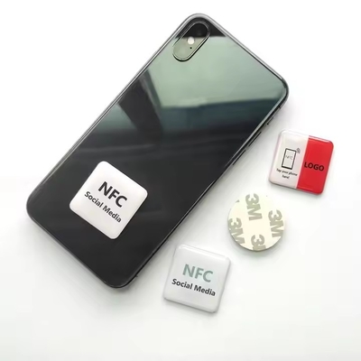 Buy 13.56MHz Custom RFID Key Fob NFC Epoxy Sticker Instant Sharing For Phone NFC Stickers online manufacture