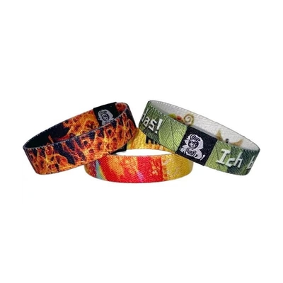 Buy Elastic Polyester Reusable RFID Bracelet Wristband Customized Fabric NFC Sports Wristband online manufacture