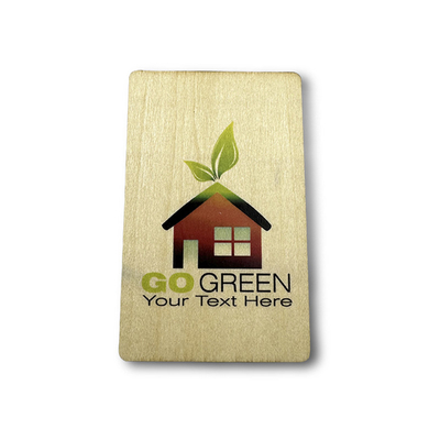 Eco Friendly Bamboo Wooden RFID Hotel Key Card 85.5mm X 54mm Size