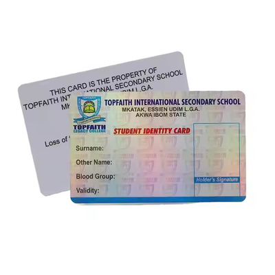Customization  PVC ID Card Plastic Identification Card Embossing / Foil Stamping