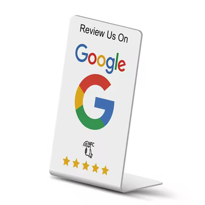 Customizable Google Review Stand NFC Table Stand Display 13.56MHz