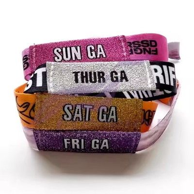 Elastic NFC Fabric Wristband RFID Chip Bracelet With Custom Logo