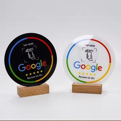 13.56mhz NFC Google Review Plate Custom Code Display NFC Social Media Plate