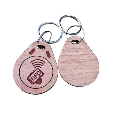 Customized Smart RFID Access Control Key Tags Wooden/Plasyic/Epoxy NFC Key Tags