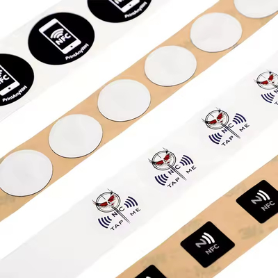 Weatherproof 13.56MHz PVC RFID Sticker Tag NFC Payment Tag ISO14443A Protocol