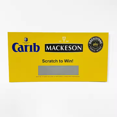 Printable Custom Scratch Off Cards Personalised Lottery Scratch Cards Glossy Varnish